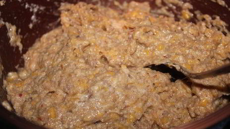 мясное суфле с персиками