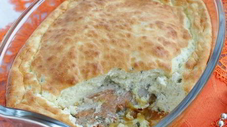 рыбка красная под суфле из сливочного сыра