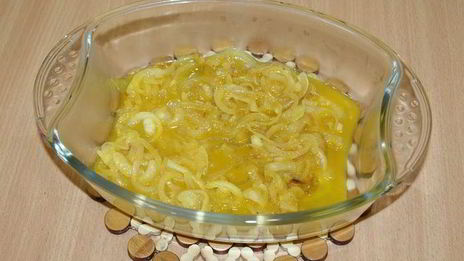 рыбка красная под суфле из сливочного сыра