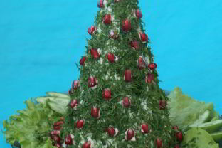 Сырное суфле Елка с балыком