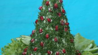 Сырное суфле Елка с балыком