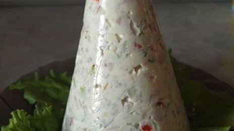 сырное суфле елка с балыком