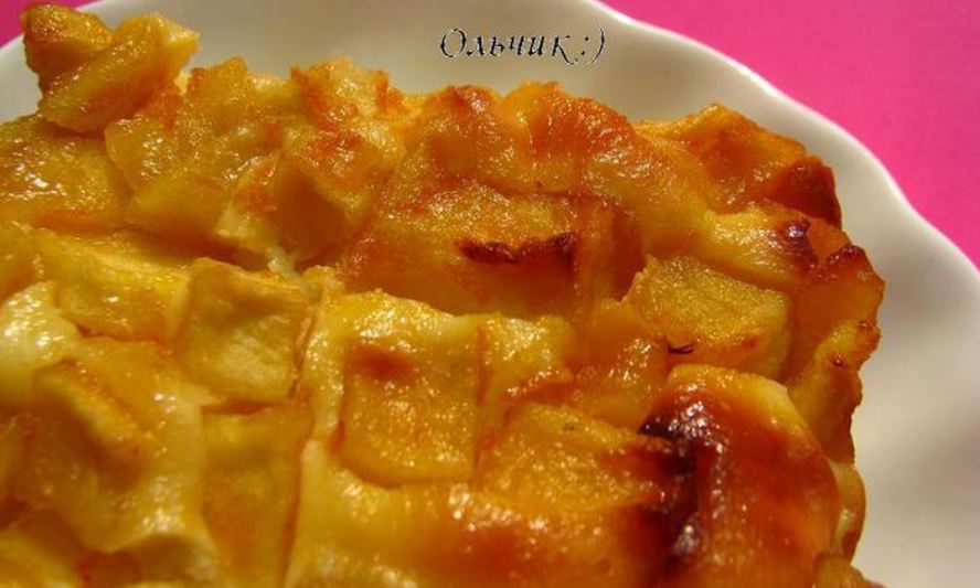 Рецепт творожного суфле с карамелизированными яблоками