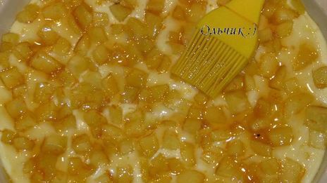 творожное суфле с карамелизированными яблоками