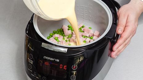 яичное суфле с ветчиной в мультиварке