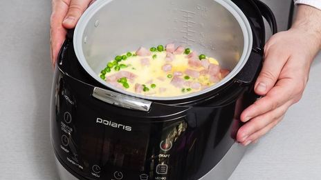 яичное суфле с ветчиной в мультиварке