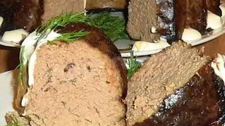 Запеченное печеночное свиное суфле на молоке