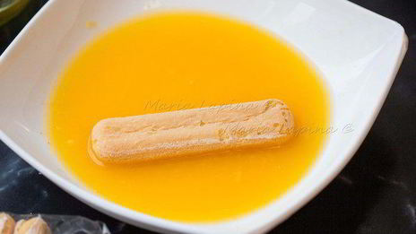 апельсиновый тирамису с мятным сиропом