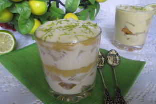 Тирамису с грушей и лаймовым курдом