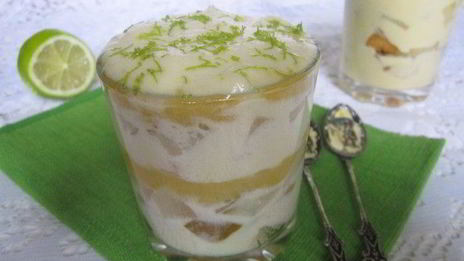 тирамису с грушей и лаймовым курдом
