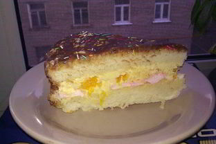 Зефирно-апельсиновый торт