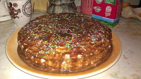 зефирно-апельсиновый торт