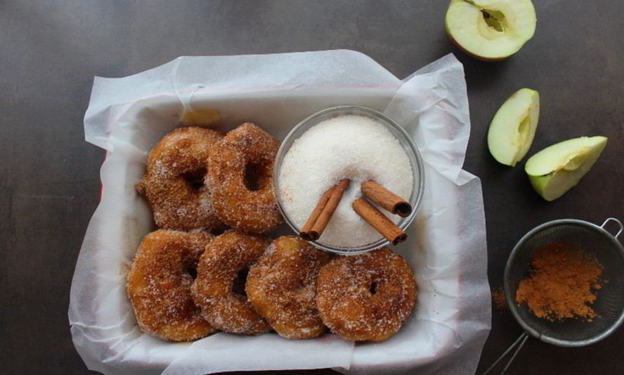 Рецепт жареных яблочных колец