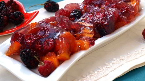 желе с фруктами ассорти