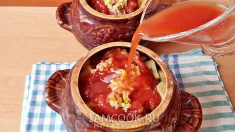 азу по-татарски в горшочках