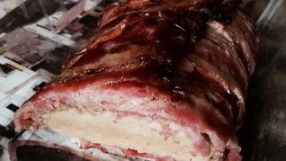 Беконно-макаронный рулет