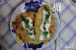 Драники с чесноком