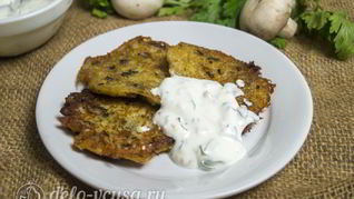 Драники с грибами