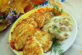Драники с грибным соусом