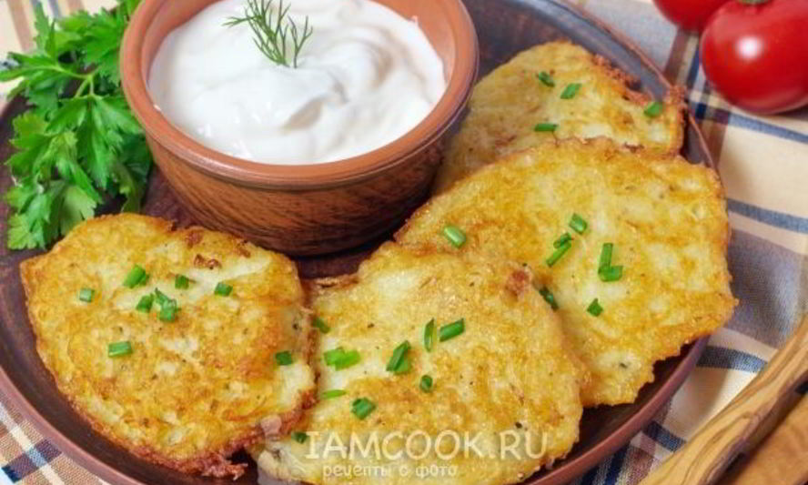 Рецепт драников с луком