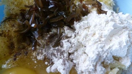 драники с морской капустой
