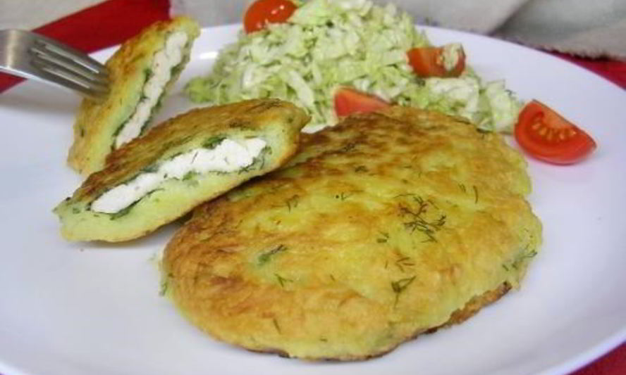 Рецепт драников с начинкой из курицы