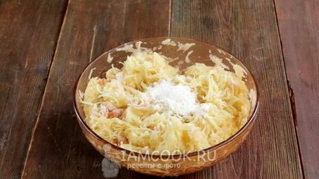 драники с ветчиной и сыром