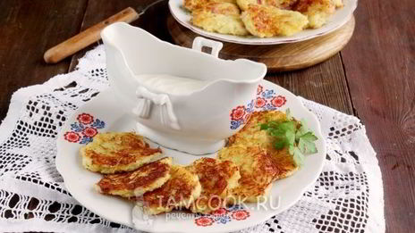 драники с ветчиной и сыром