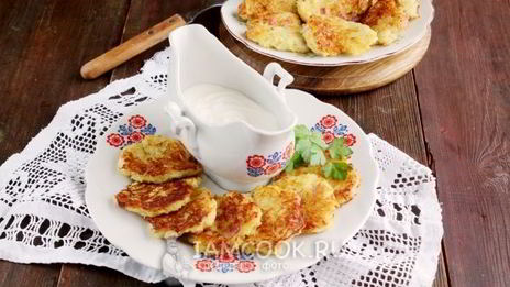 драники с ветчиной и сыром