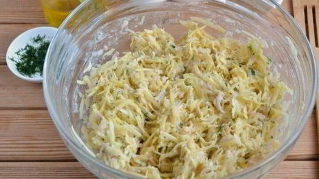 драники с ветчиной с сырком