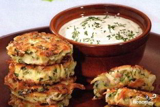 Драники с зеленью и сыром