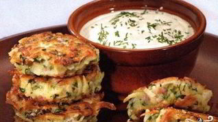 Драники с зеленью и сыром