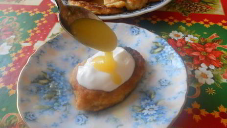 латкес из яблок — яблочные драники