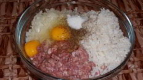 фрикадельки из фарша с рисом