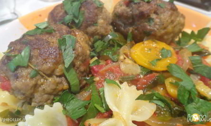 Рецепт фрикаделек на овощной подушке