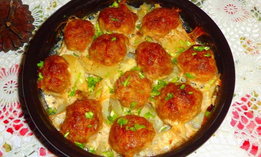 Рецепт фрикаделек с картошкой в духовке