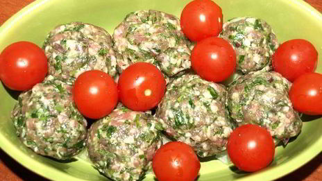 фрикадельки в картофельных сотах