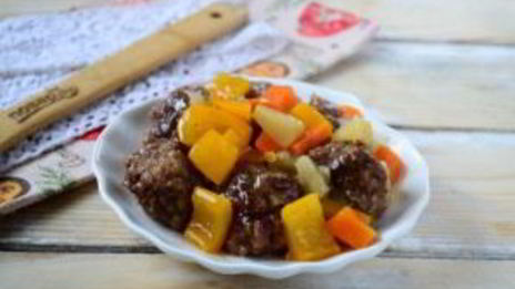 фрикадельки в кисло-сладком соусе