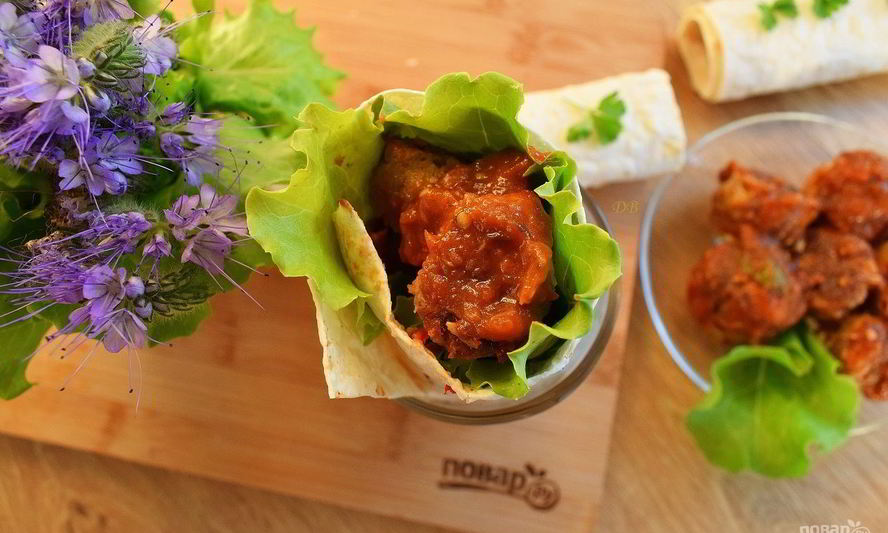 Рецепт фрикаделек в лаваше