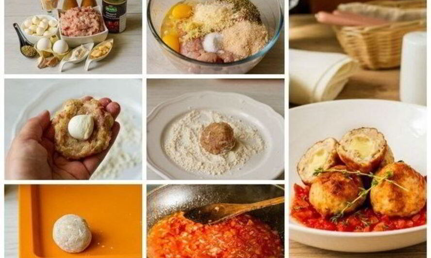 Рецепт куриных фрикаделек с моцареллой