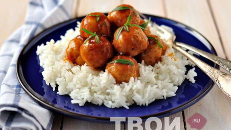 куриные фрикадельки в глазури из сидра