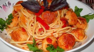 Спагетти с фрикадельками Леди и бродяга