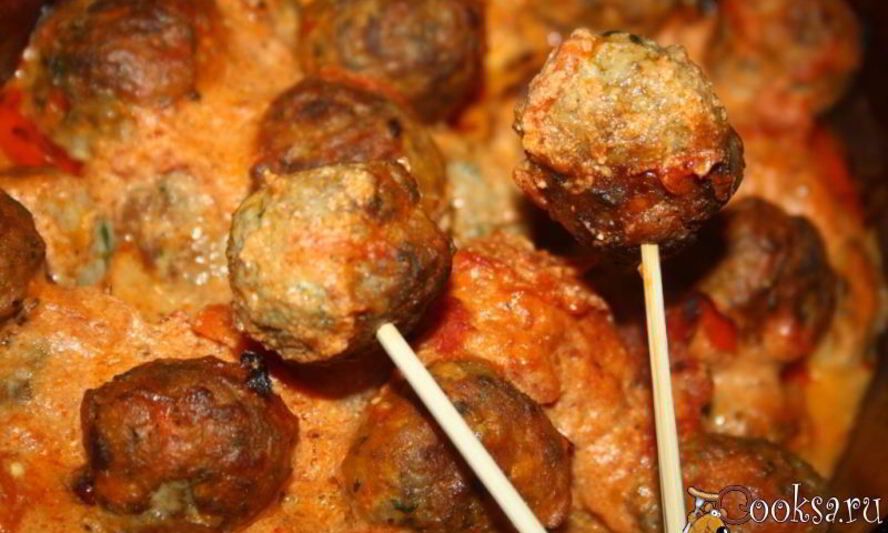 Рецепт запеченных фрикаделек для дружной компании