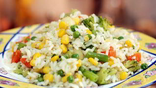 Гарнир из басмати и овощей