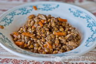 Чечевица с грибами