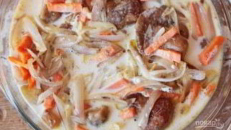 картофель с белыми грибами