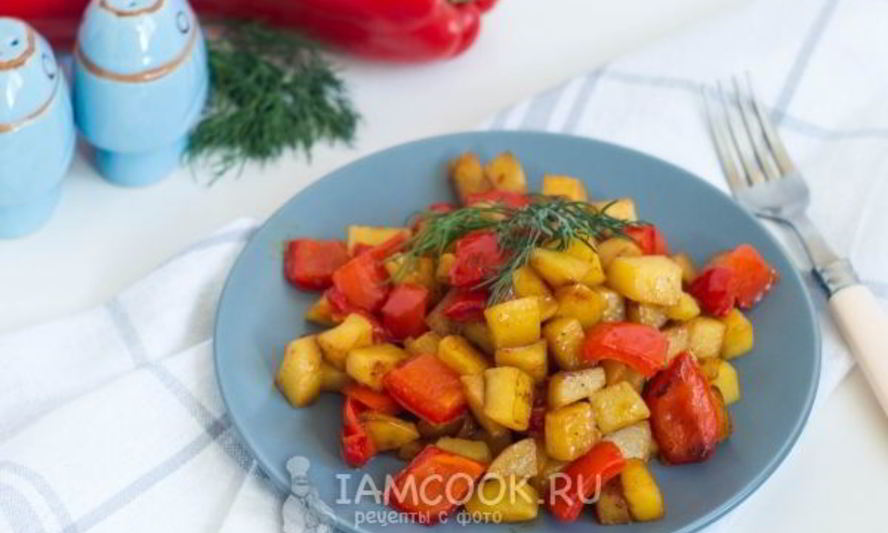 Рецепт картофеля с болгарским перцем