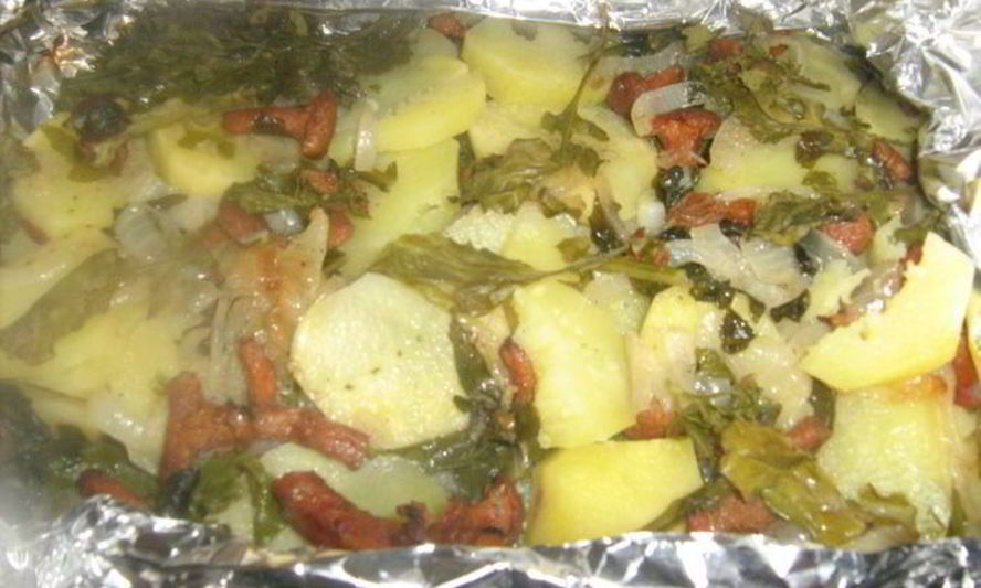 Рецепт картофеля с руколой и лисичками