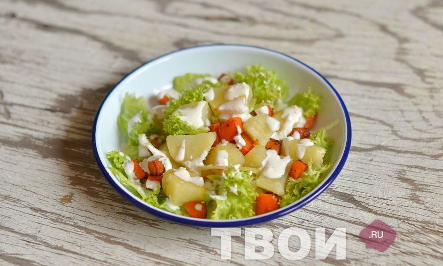 Рецепт картофеля с тыквой под сырным соусом