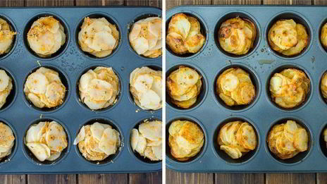 картофель в формочках